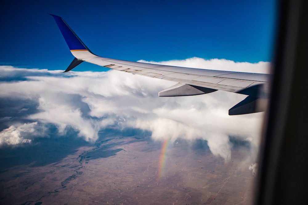 white airplane wing