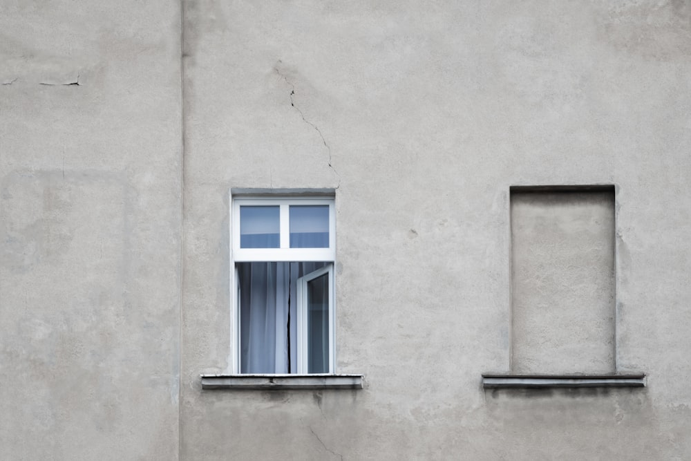 birds eye view of white open window