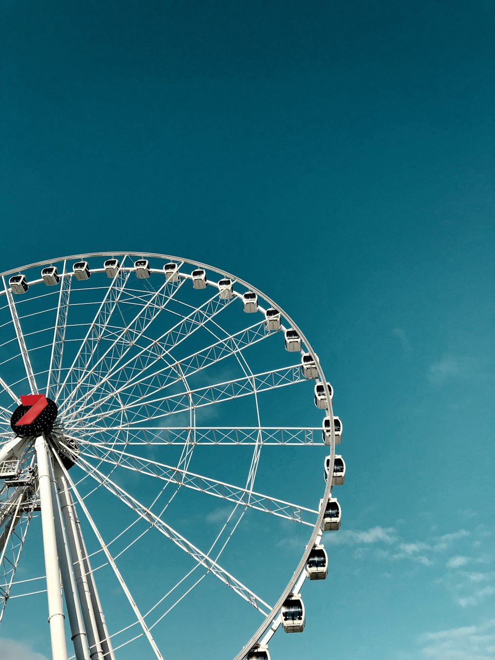 worm's-eye view of ferris wheel