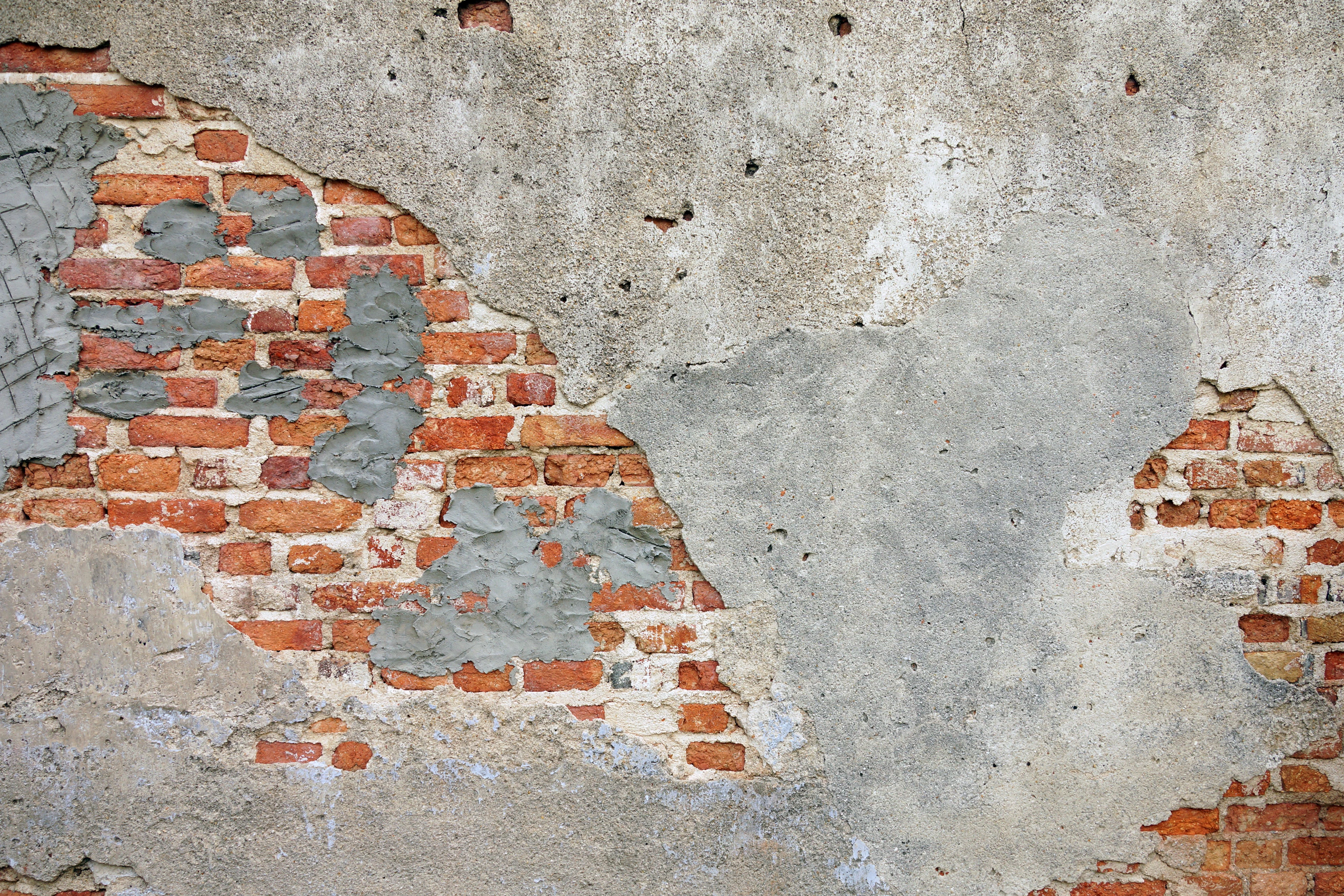Wall with patched areas