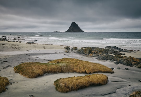 gray sand next to sea water in Bleik Norway