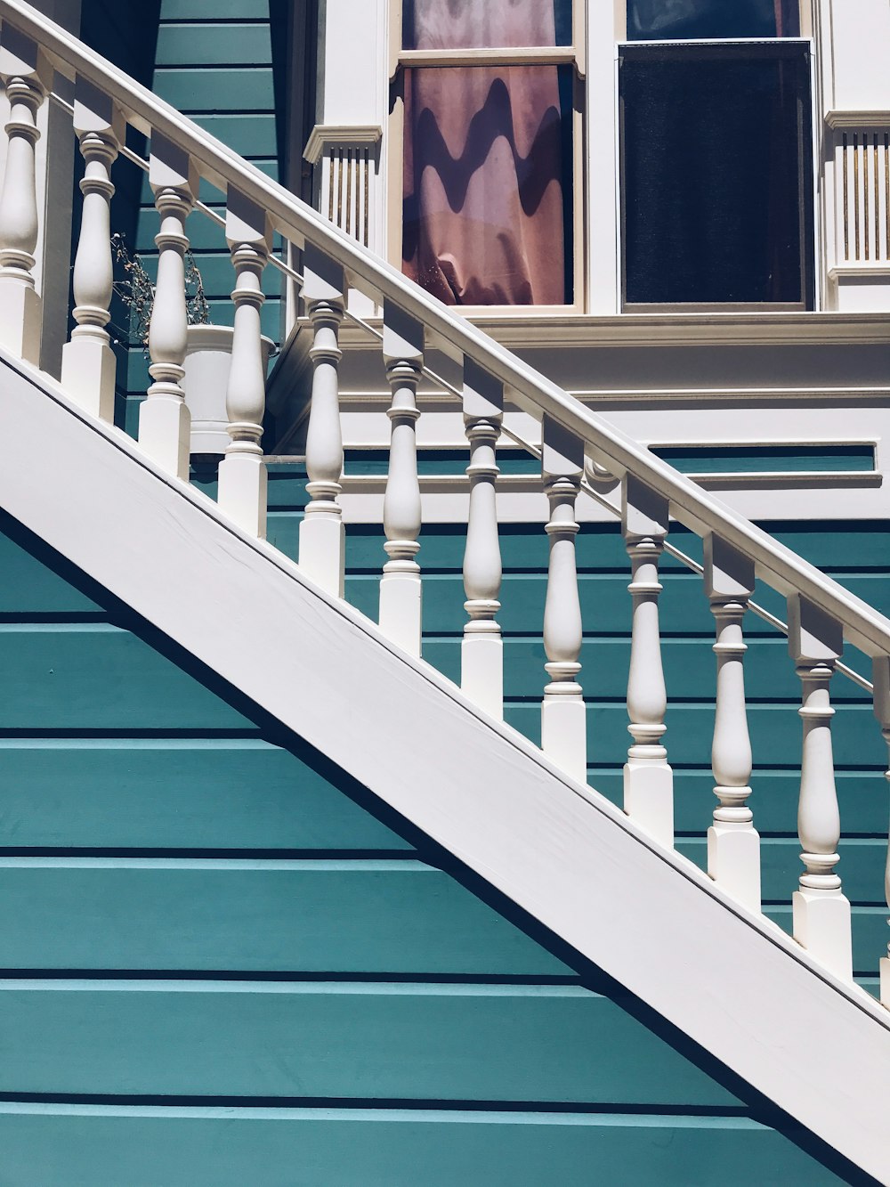 white balustrade