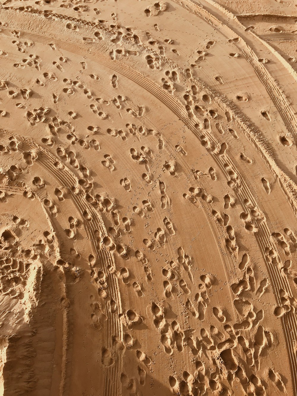foot prints on sand