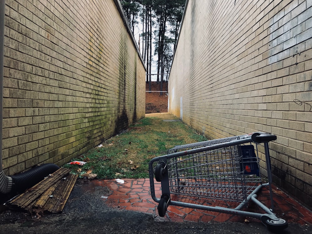 gray shopping cart