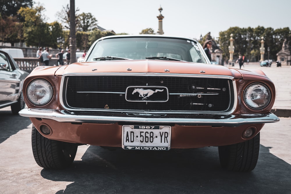 tilt shift photography of Ford Mustang