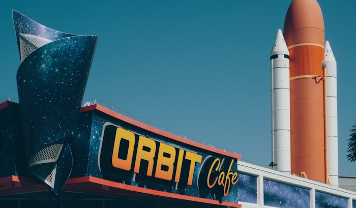 Orbit cafe signage