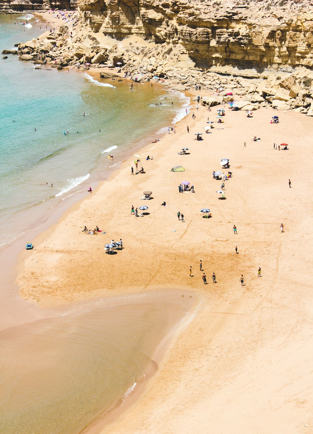 aerial photography of beach