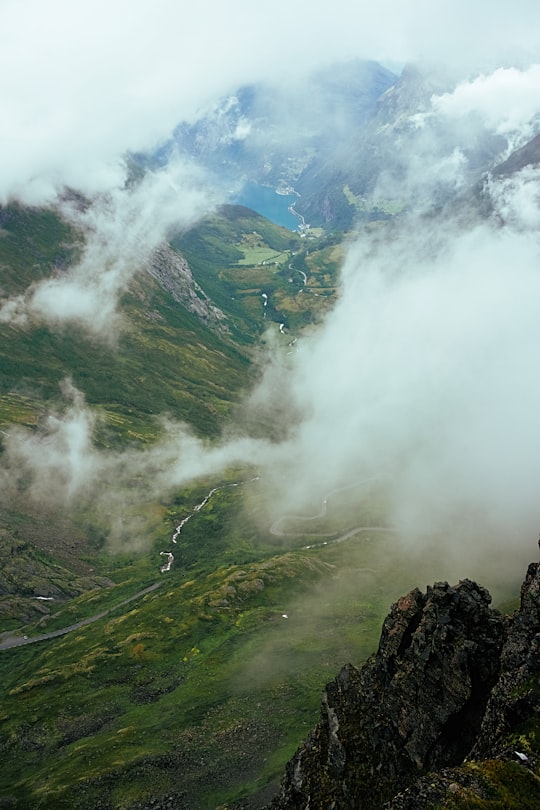 aerial photography of mountain in Dalsnibba Norway