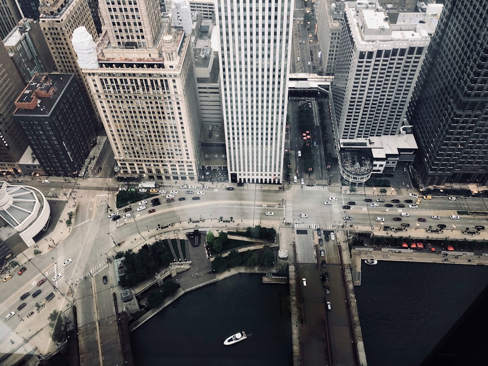 Vue à vol d’oiseau d’immeubles de grande hauteur