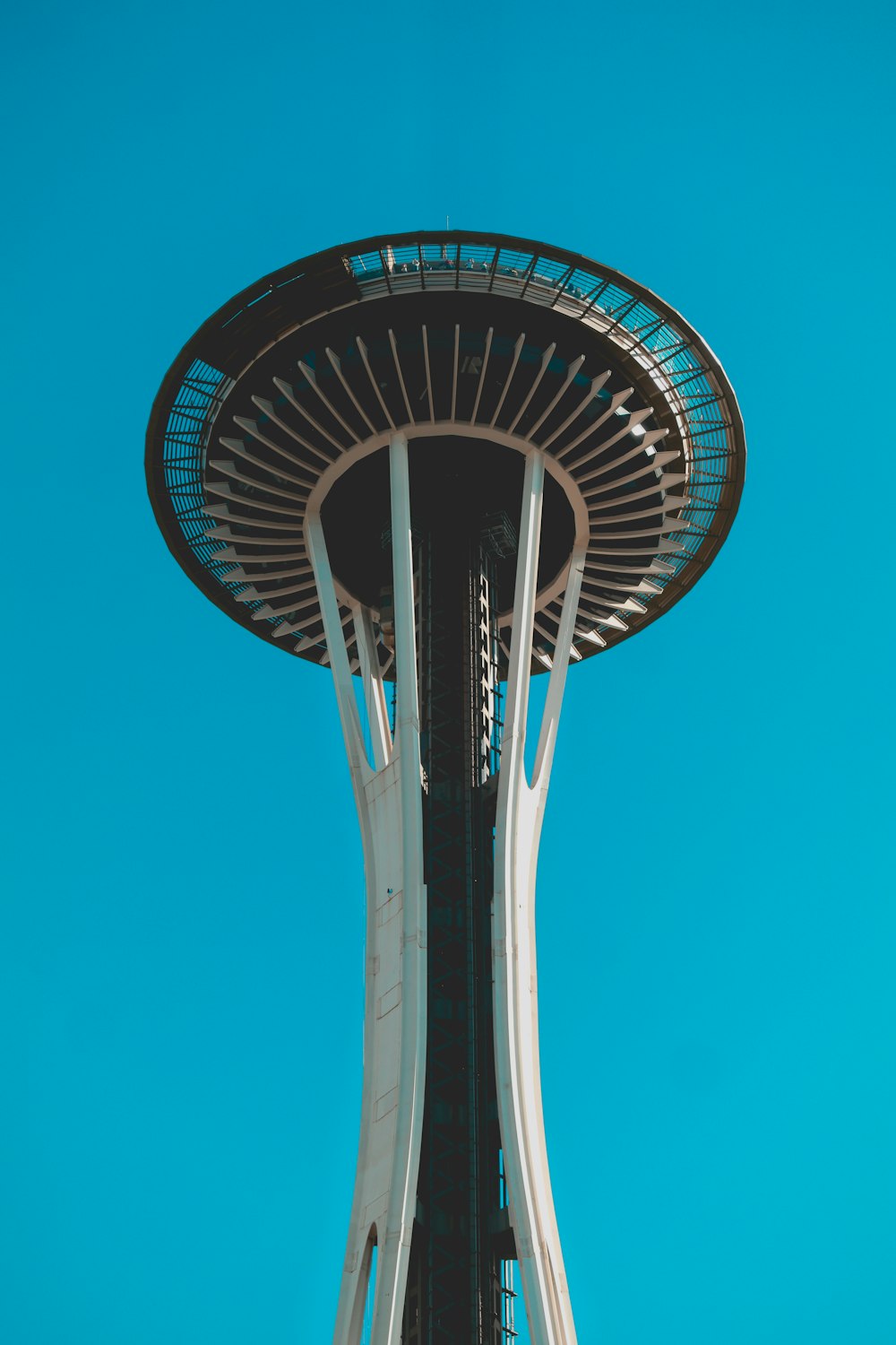 a tall tower with a sky background