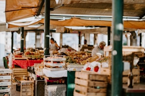 man in fruit market