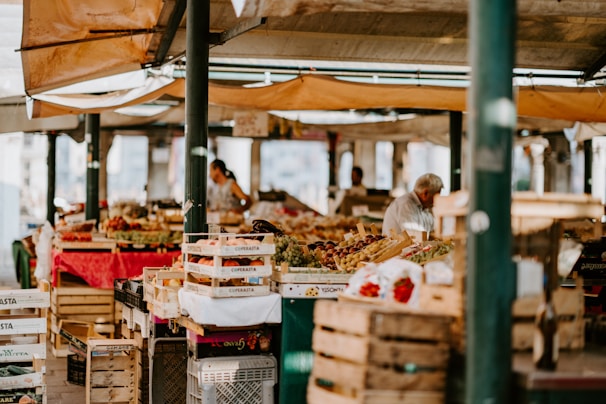 man in fruit market