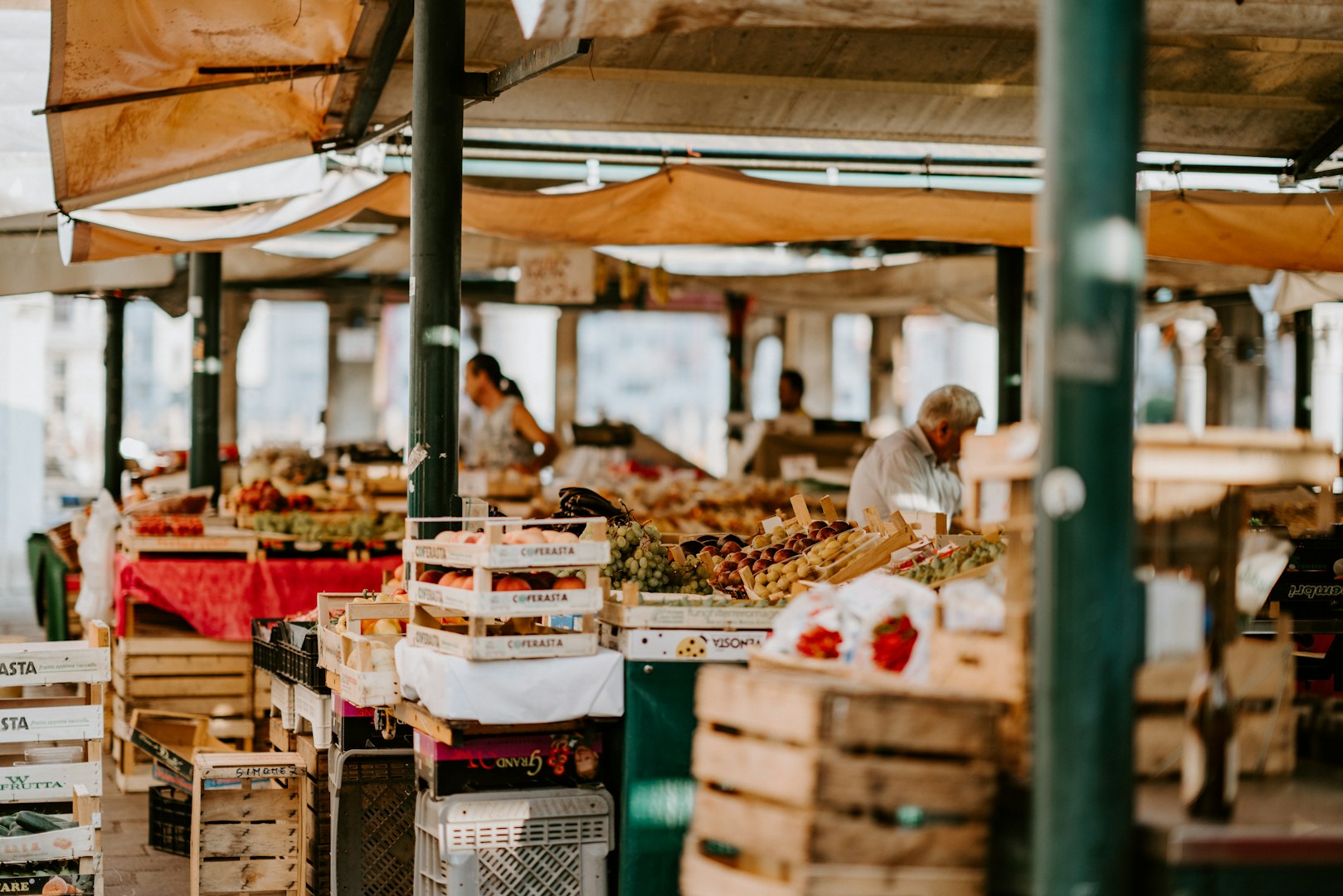 Food festival with stalls