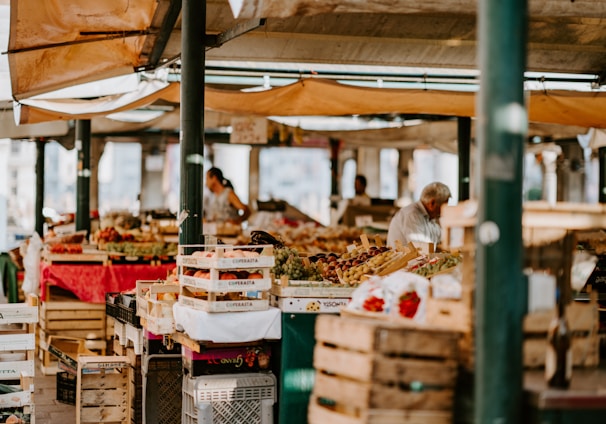 man in fruit market