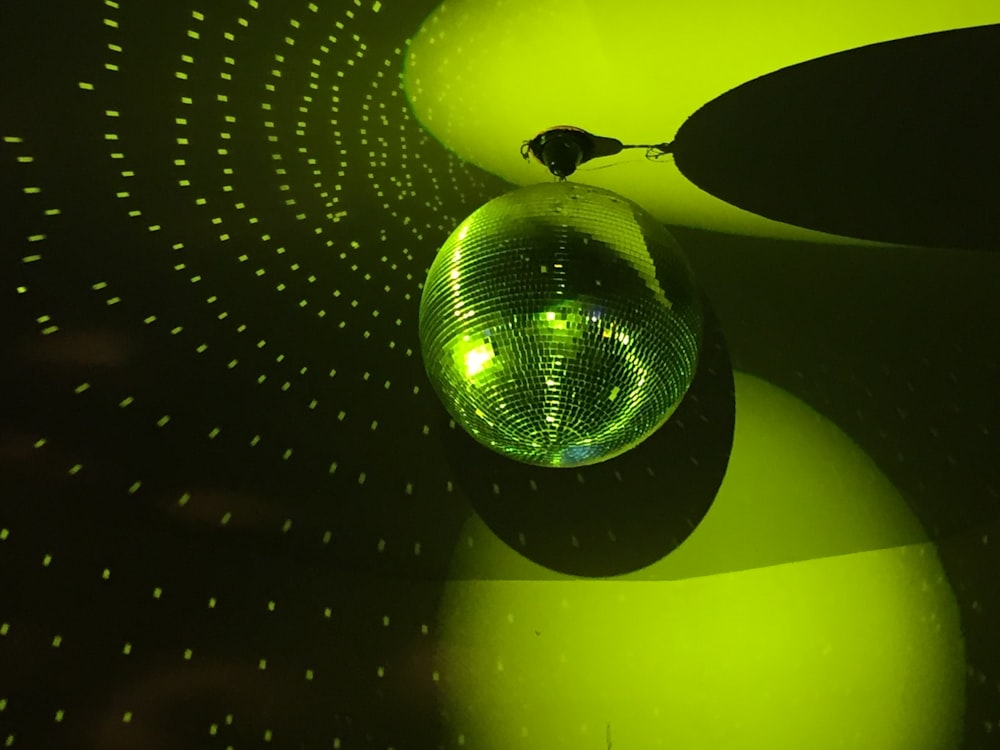 green disco light