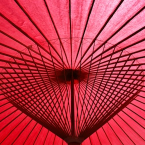 red oil-paper umbrella