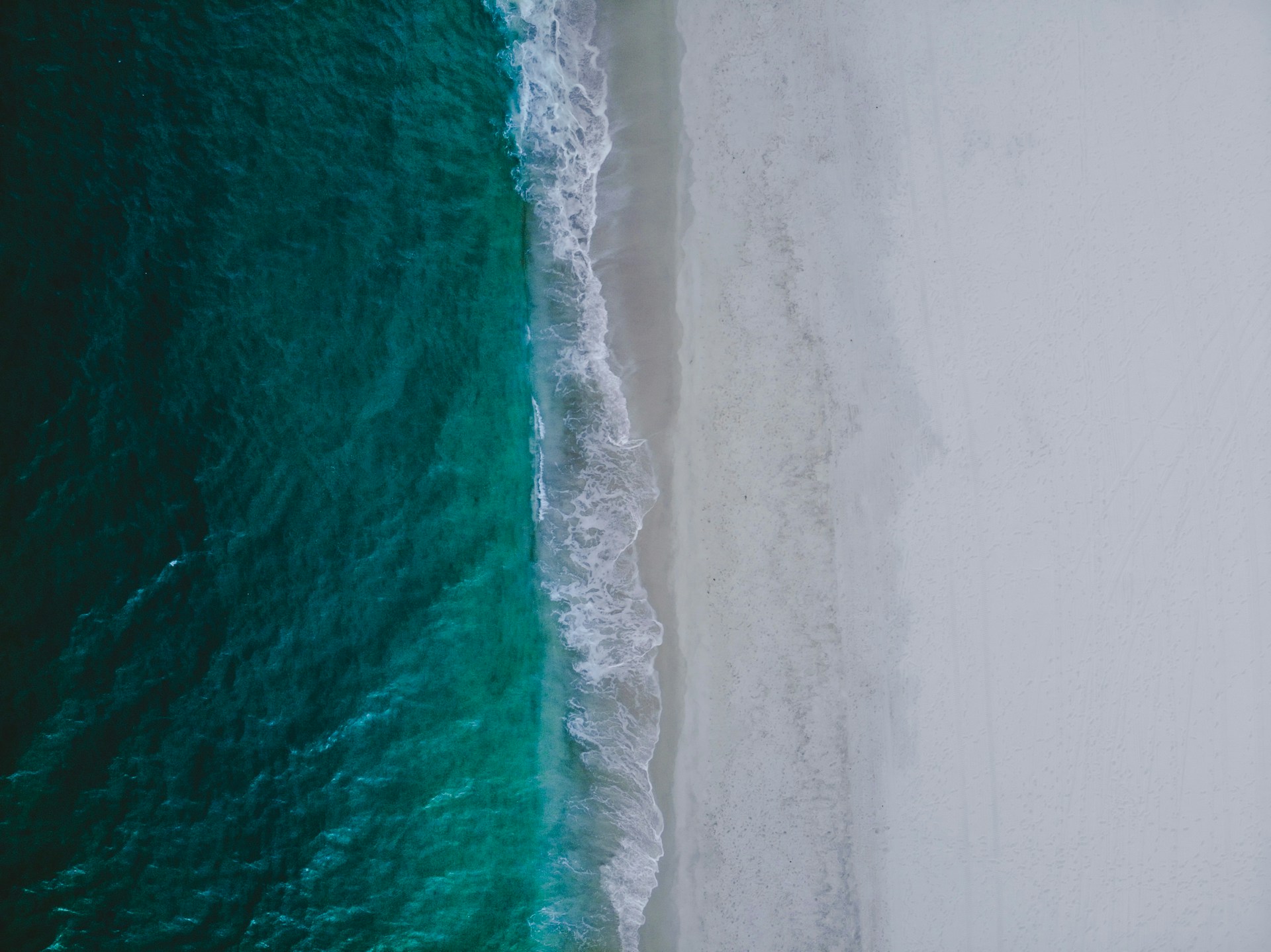 an aerial view of a beach and the ocean