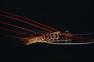 time-lapse photography of orange and red light