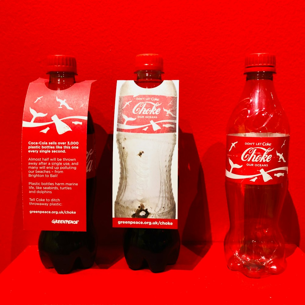 empty Coca-Cola soda bottle