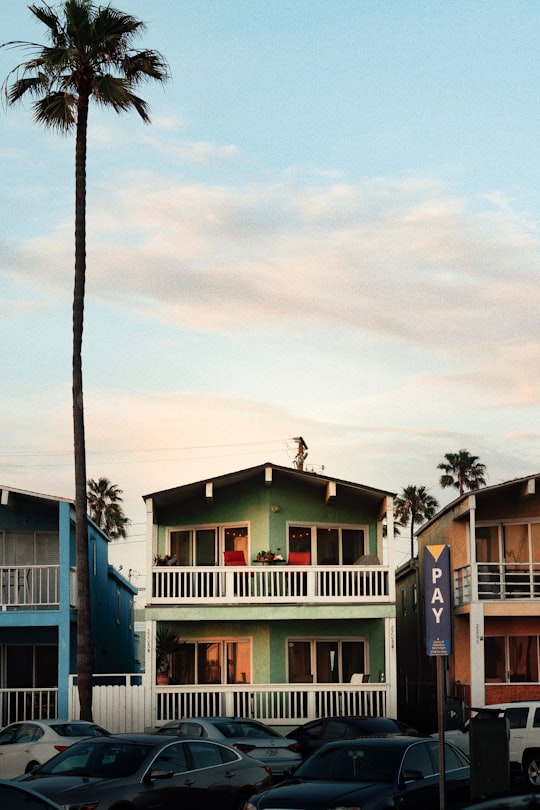 cars parked beside the houses in Newport Beach United States