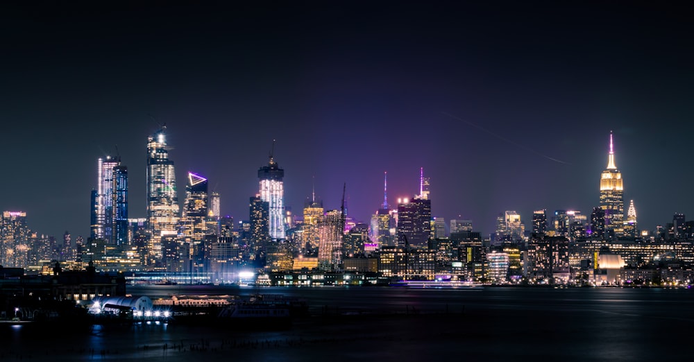 city buildings during night time