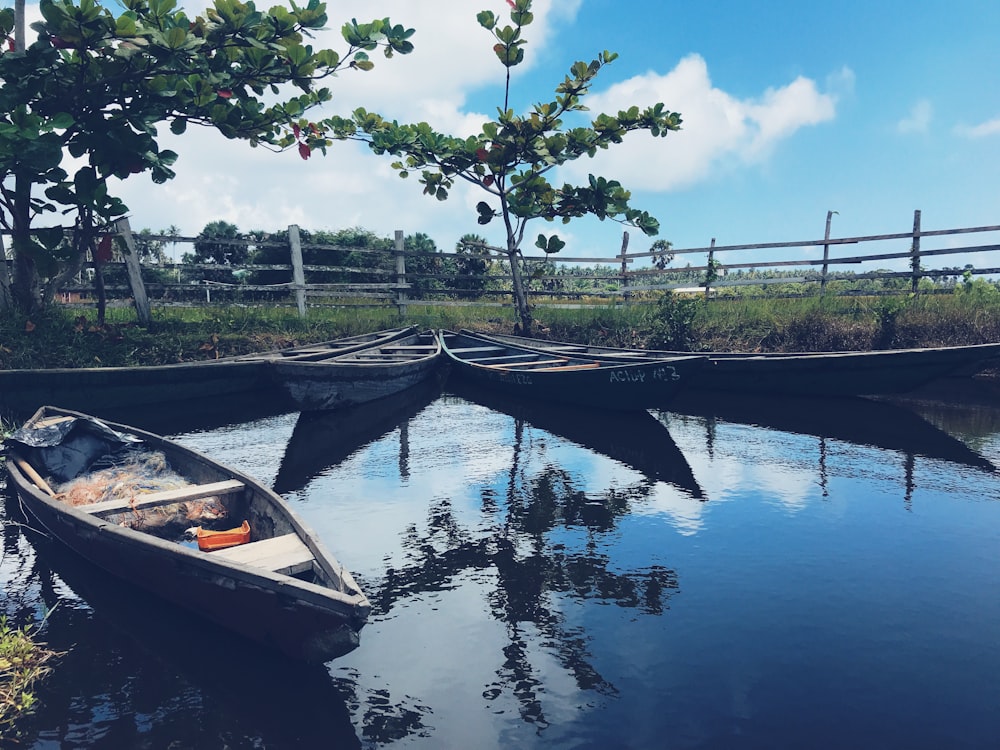 canoe floating body on water