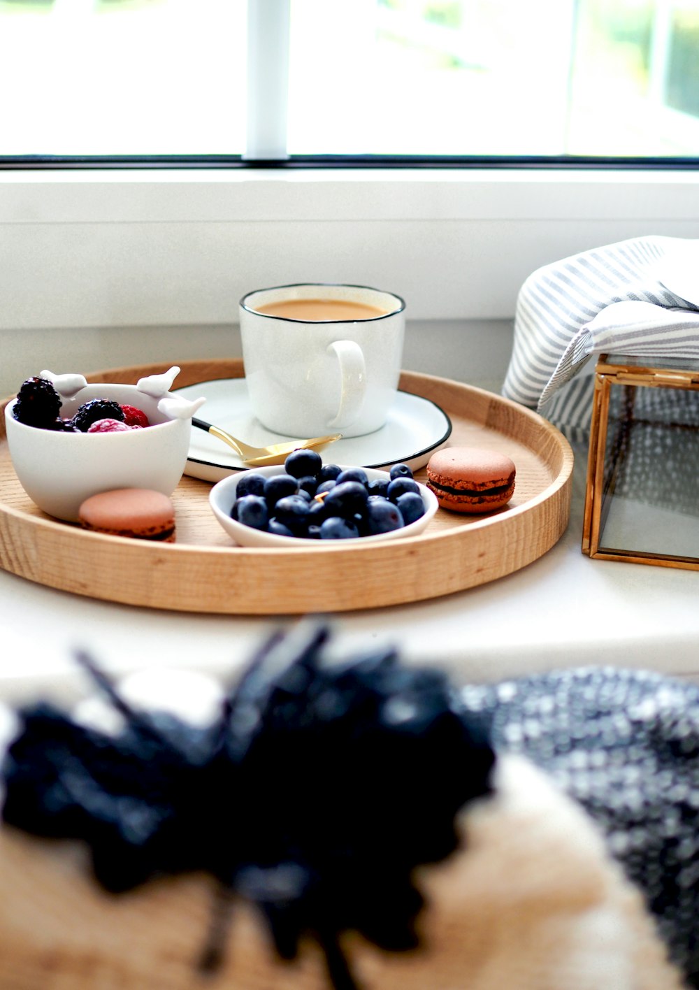 fruit and coffee platter