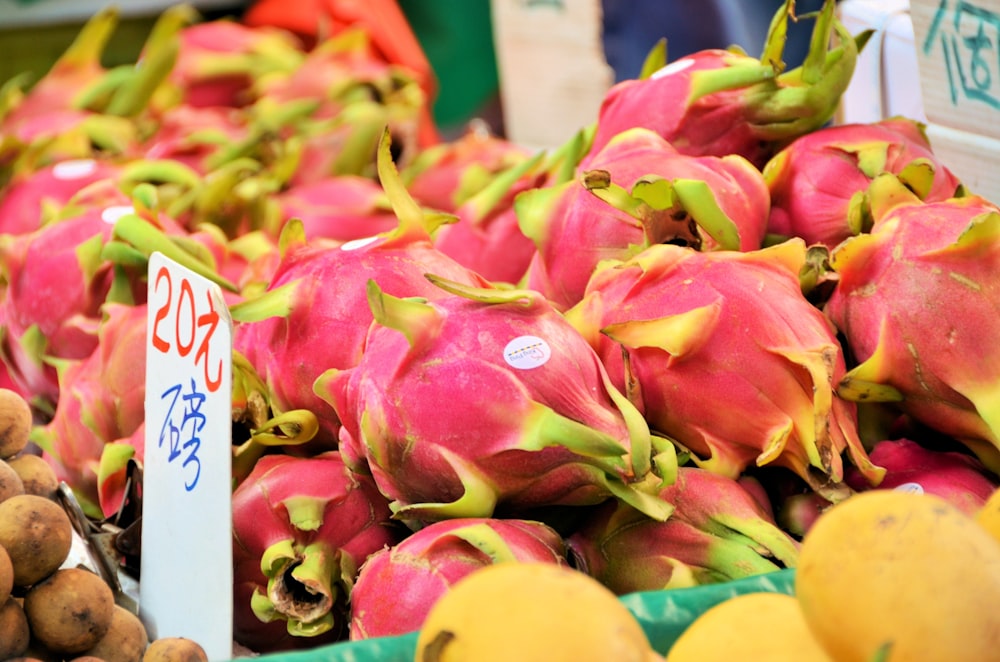 bundle of dragon fruits