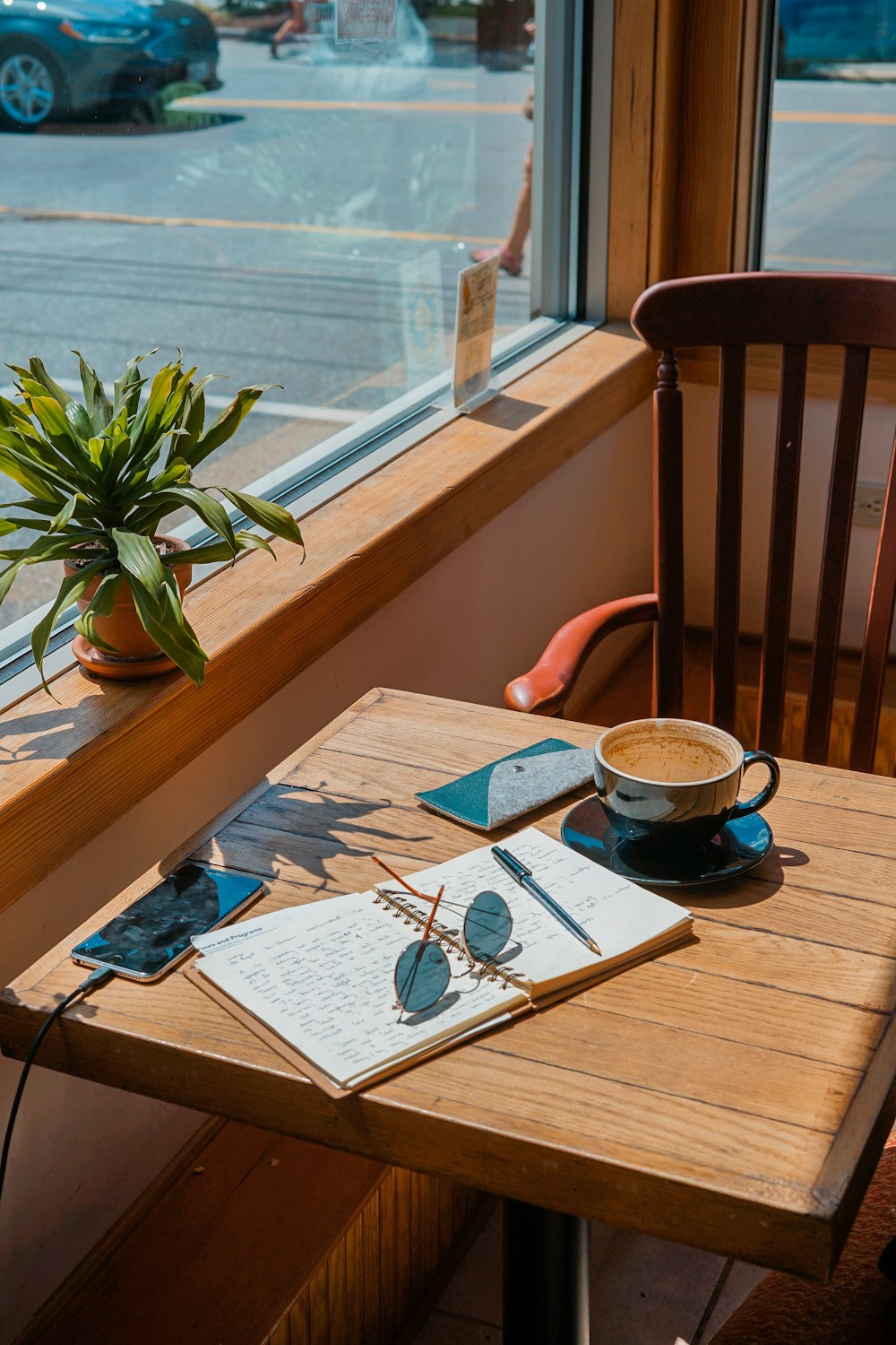 plante à feuilles vertes près de la table