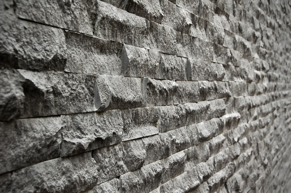 gray cinder brick wall