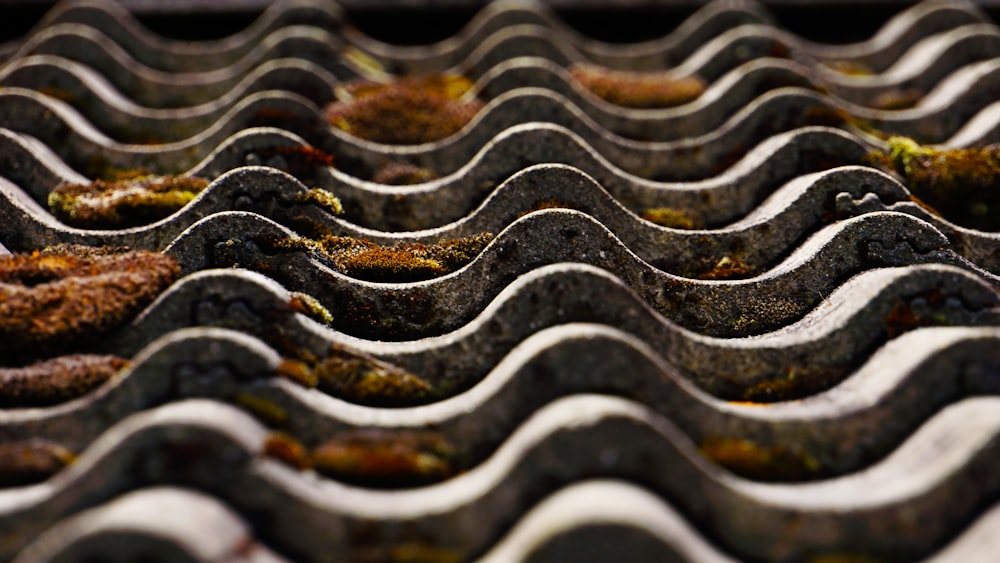 회색 막대의 매크로 사진