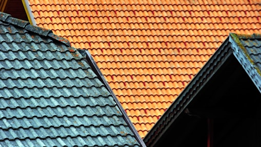 brown and green house roof