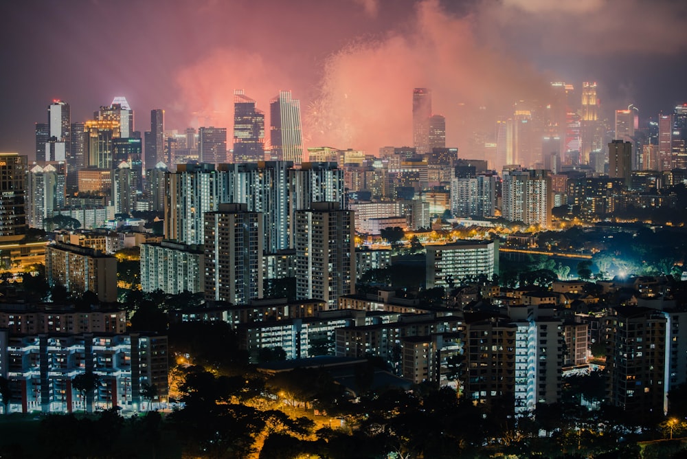 aerial photography of skyscrapers