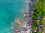bird's eye view of seashores