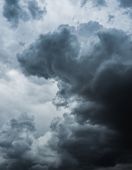 Storm clouds and turbulent weather patterns
