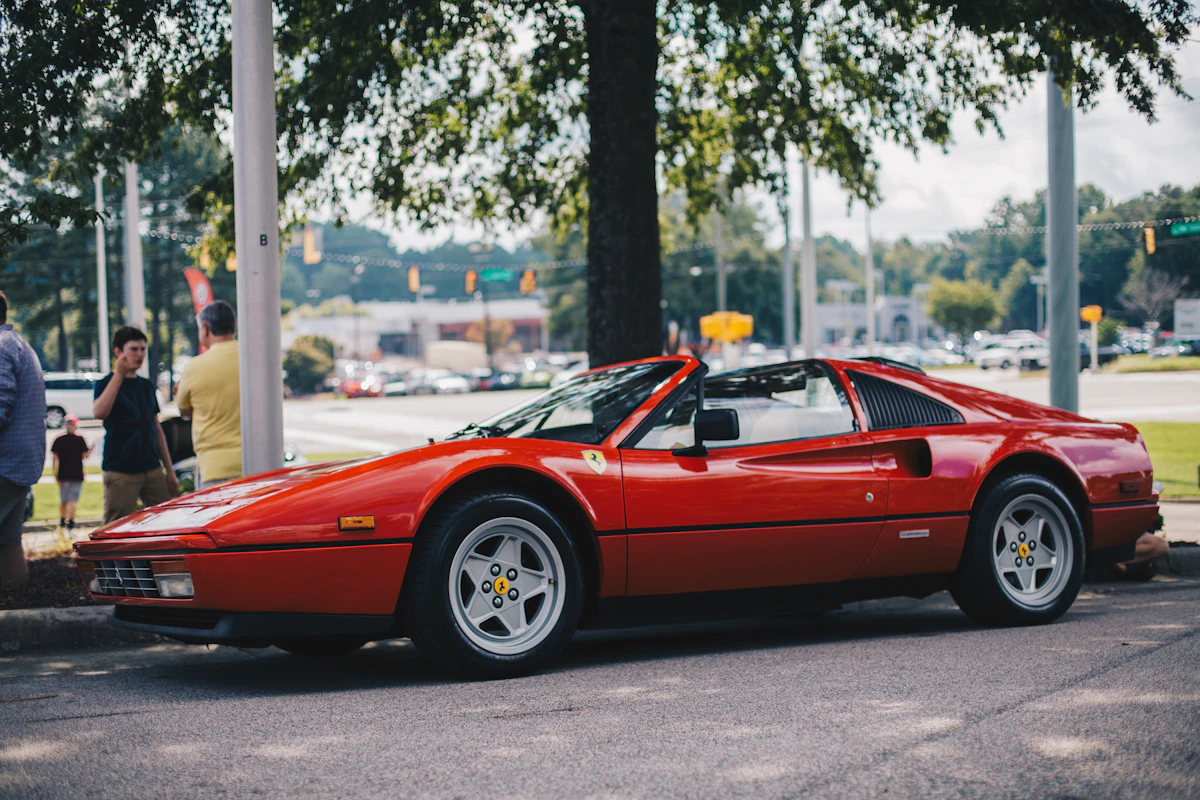 Red Ferrari sports car