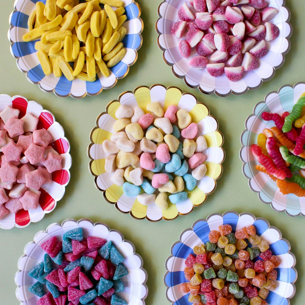 assorted candies on plate