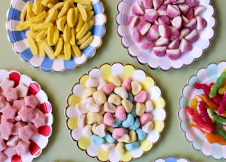 assorted candies on plate