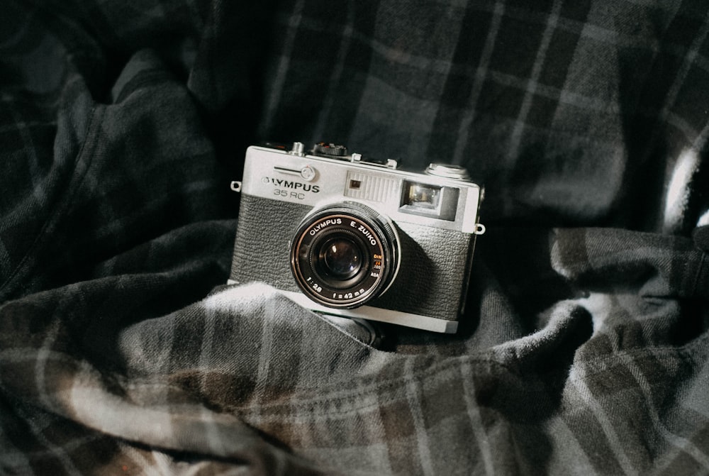 black and white SLR camera