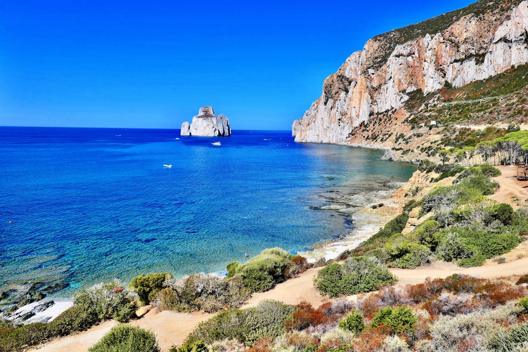 landscape photography of cliff near body of water