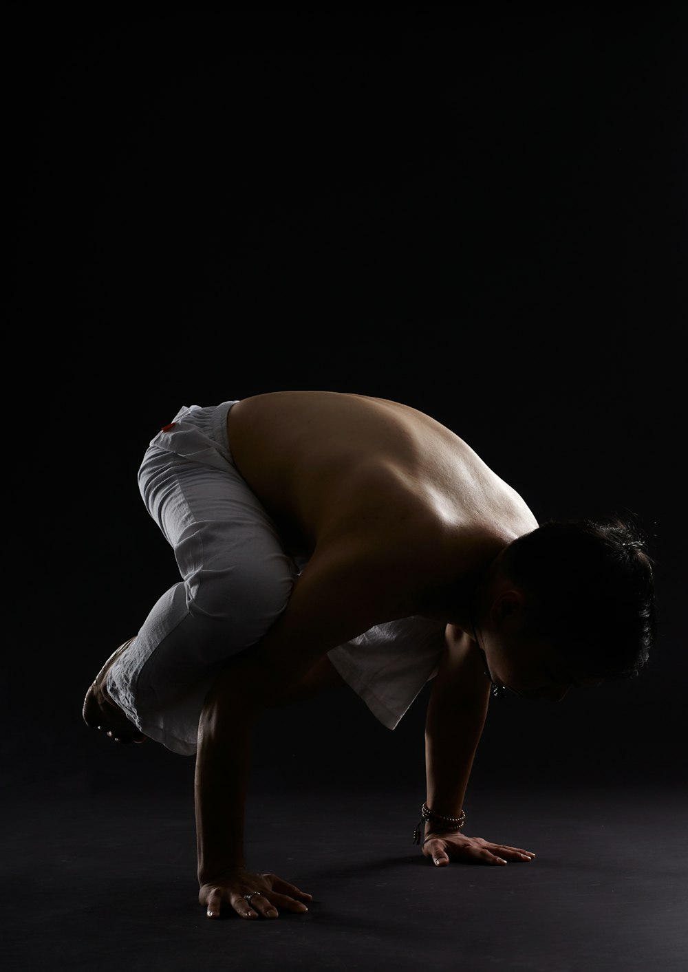 man doing hand stand