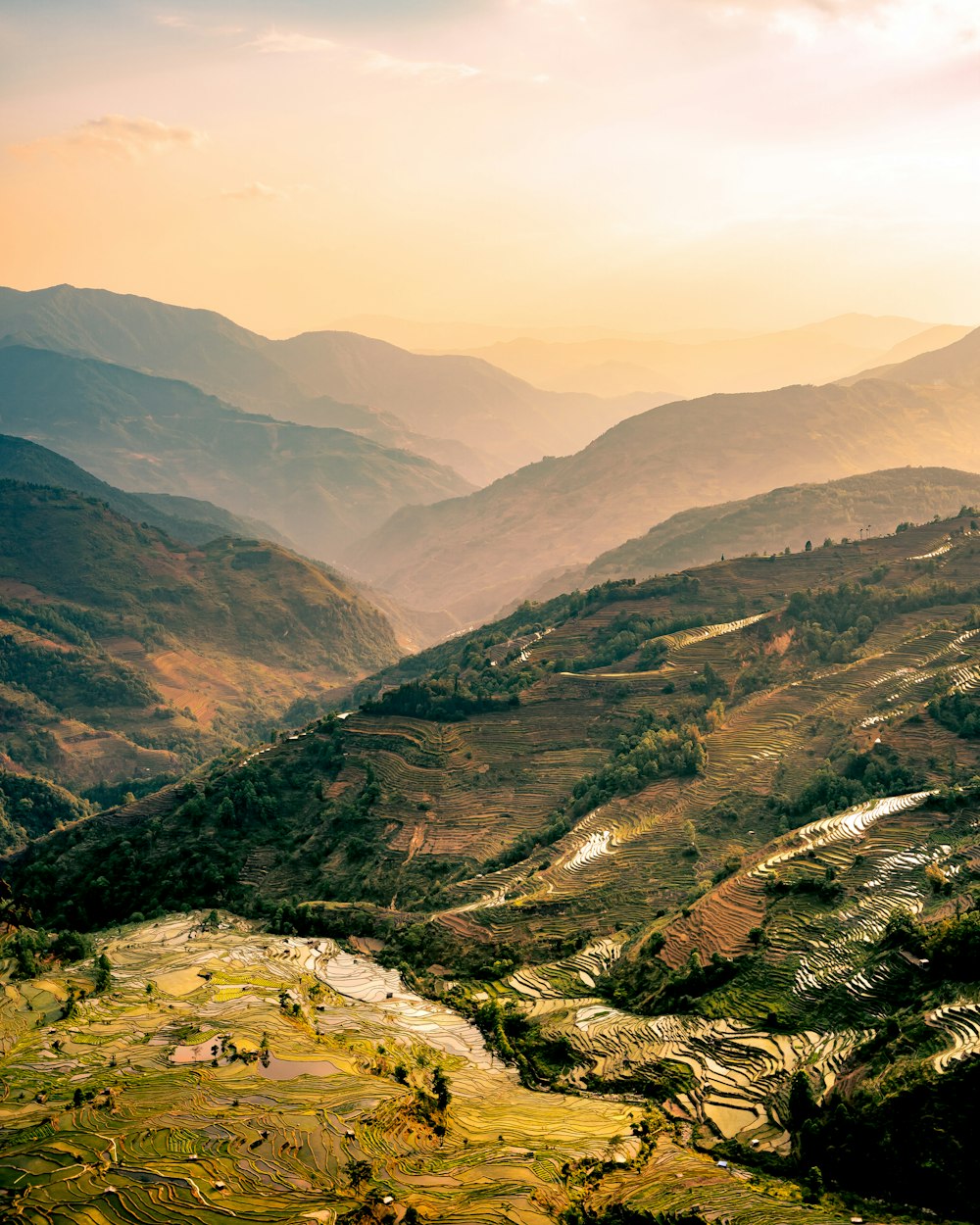 landscape photography of mountains