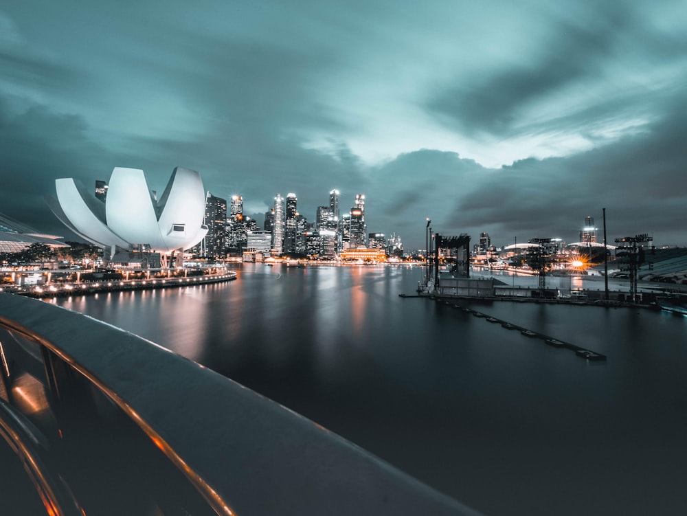 time-lapse photo of buildings taken at nighttime