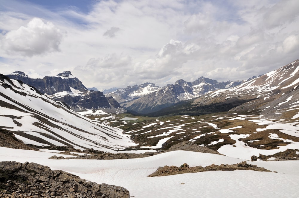 mountains covered with snow