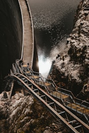 view of steel staircase