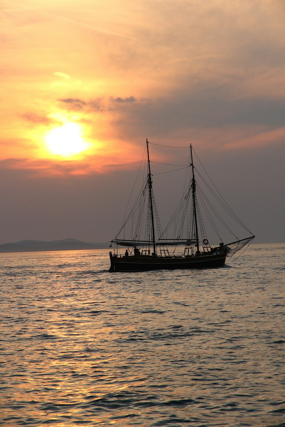 boat floating on sea