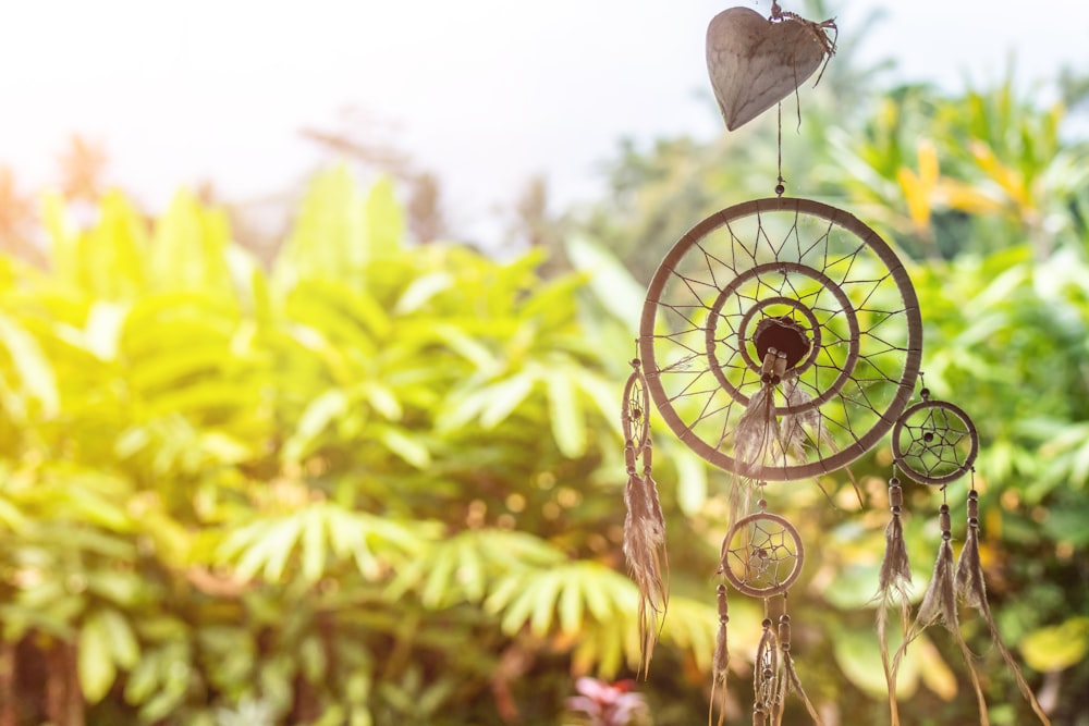 photo of white dreamcatcher