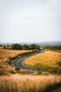 aerial photography of concrete road