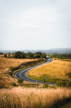 aerial photography of concrete road