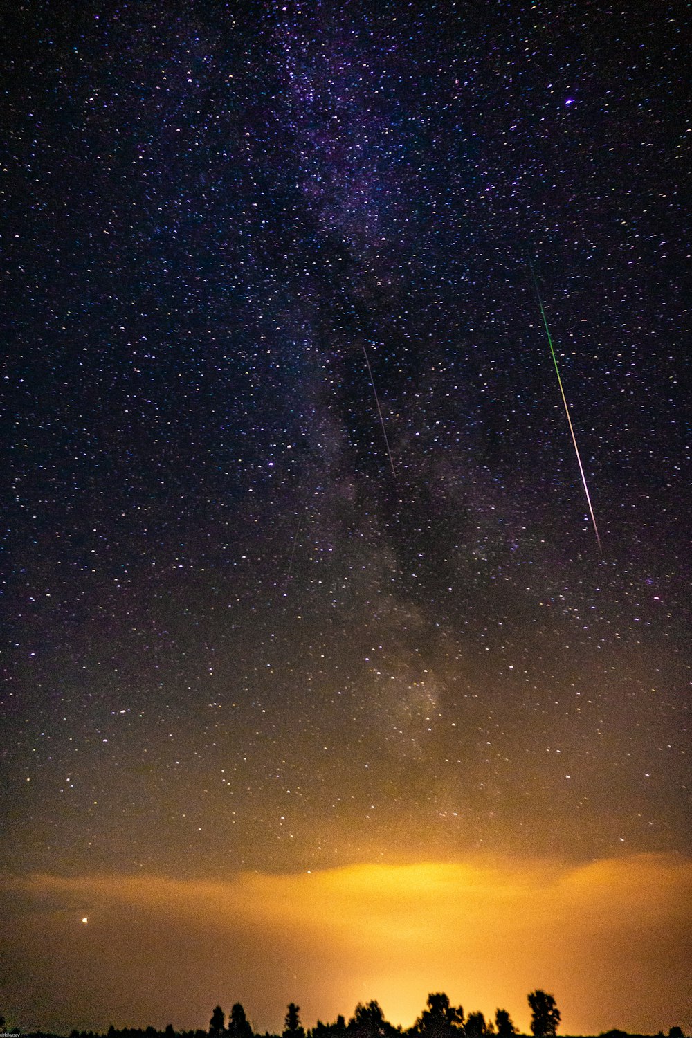 Foto de paisaje de lluvia de meteoros